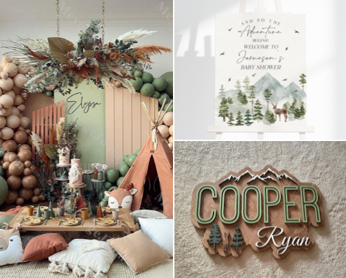 Forest Woodland Party Collection cover photo collage