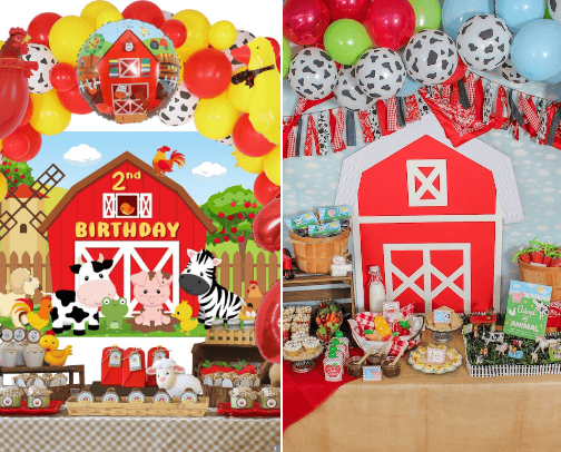 Farm Birthday Party cover photo collage