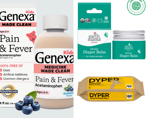 Non tox/ low toxic baby items cover photo collage