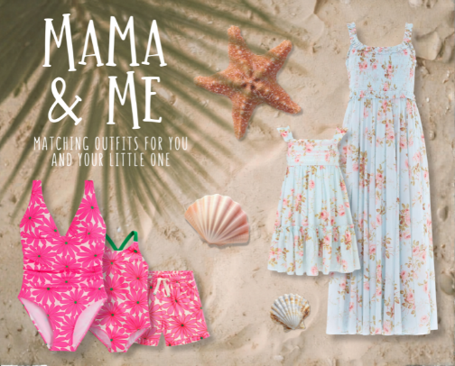 Mama and Me - matching Summer outfits for you and your little one! ☀️ cover photo collage