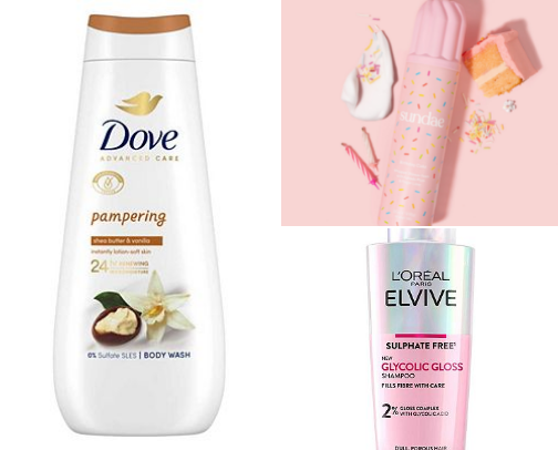 my Favourite products for an everything shower! cover photo collage