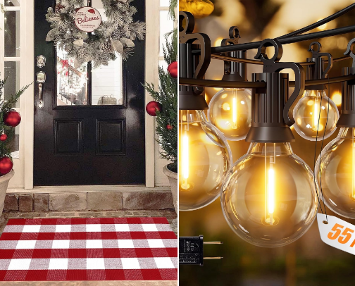 Everything I'd Buy for a Cozy Christmas Porch cover photo collage