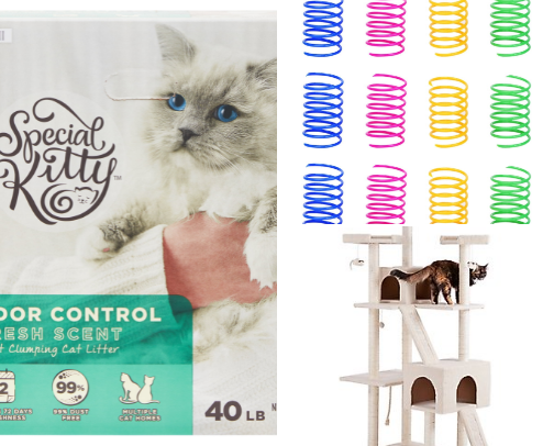 What I buy for my cats & fosters! cover photo collage