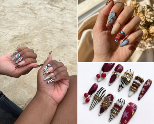 Press On Nails cover photo collage