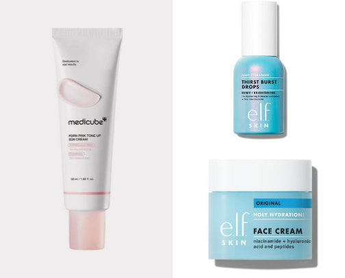 Beauty finds - a mix of skincare, makeup and other self care products I love 🩷 cover photo collage