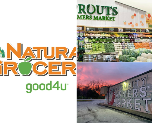 my favorite natural organic grocery stores 🌱🌎🌀 cover photo collage