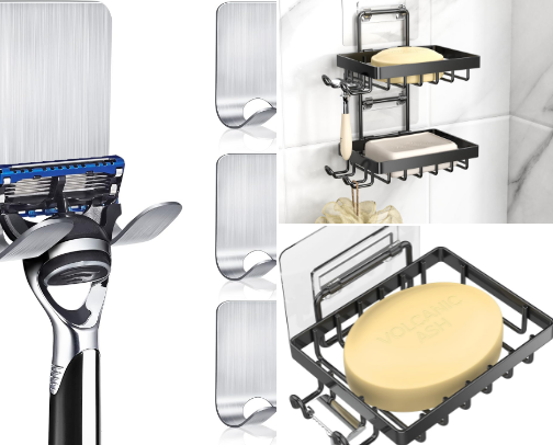 Bathroom accessories cover photo collage