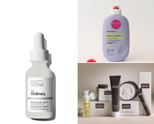 Effective skincare cover photo collage