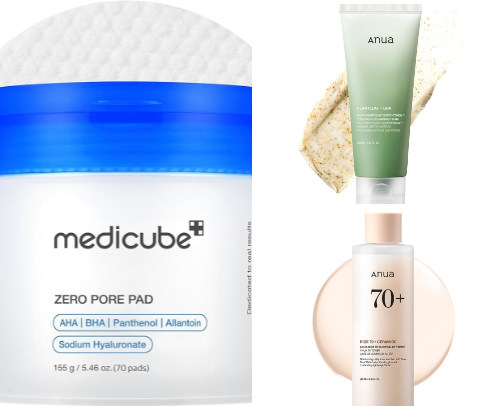 current favorite skincare products cover photo collage