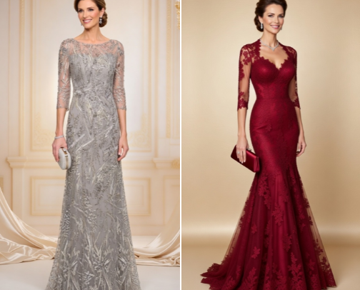 Timeless & Elegant MOB Dresses | Feminine, Classy Styles for Women 40, 50 & 60 cover photo collage