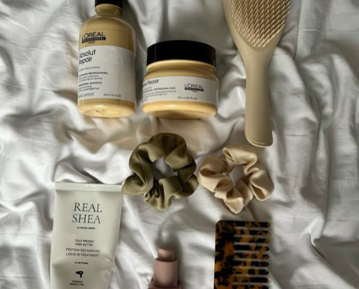 my curly hair routine cover photo collage