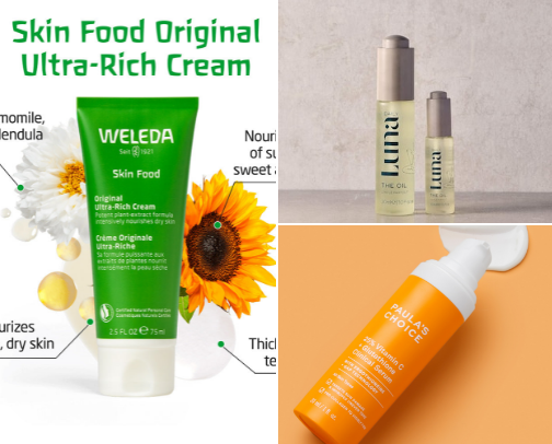 Skin care for dry skin cover photo collage