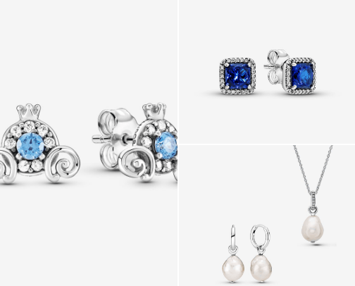 Elegant women's earrings cover photo collage