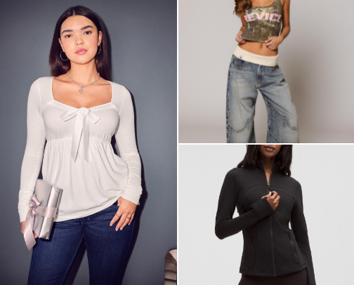 Trendy clothes cover photo collage