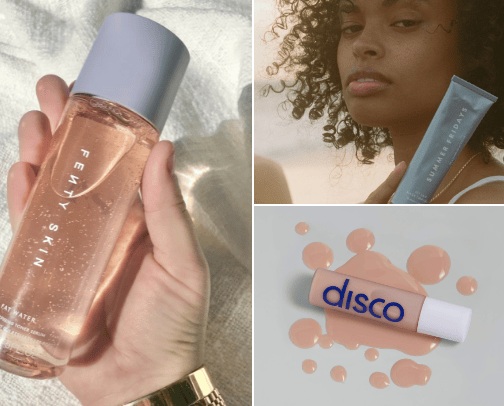 Skin care products cover photo collage