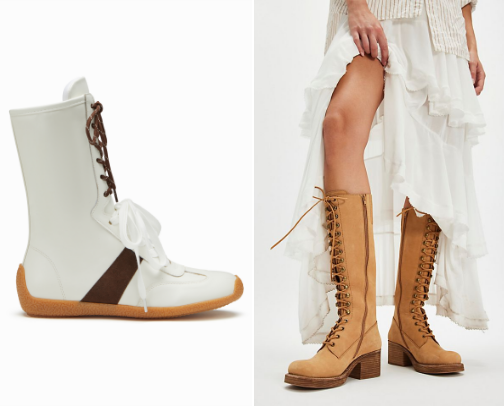 Minimal, laced-up & equestrian boots cover photo collage