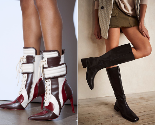 Minimal, laced-up & equestrian boots cover photo collage