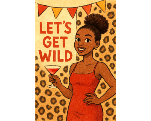 Let’s Get Wild Party Theme Idea: Cheetah, Cherries and Red Birthday Theme cover photo collage