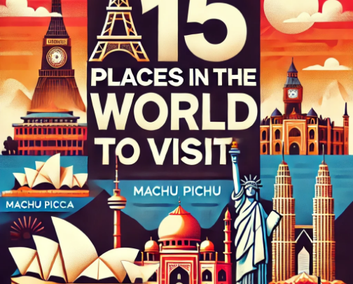 Top 15 places on earth to visit🌐 cover photo collage