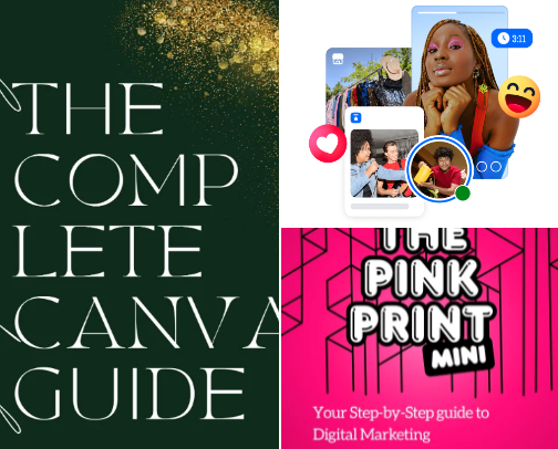 Digital Products that help beginners! cover photo collage