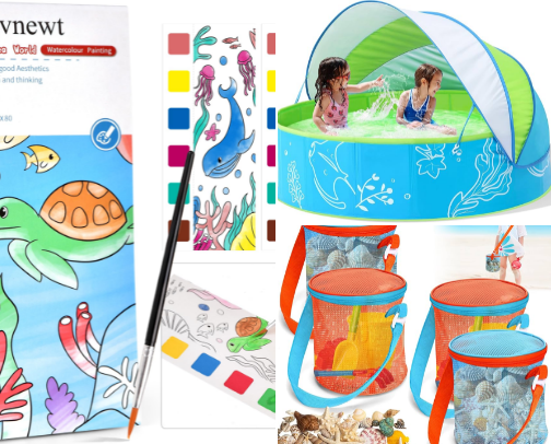 Beach Day Survival Kit: Baby + Toddler Edition cover photo collage