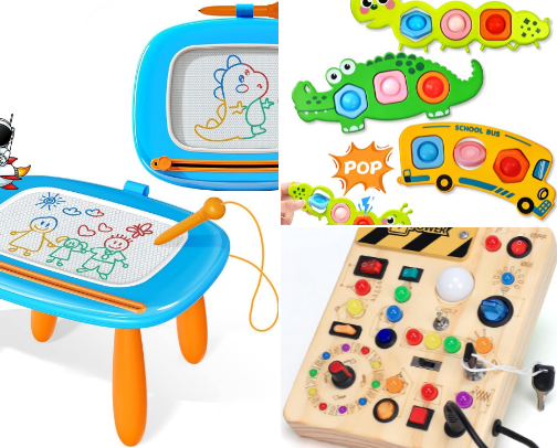 Sensory play for toodler cover photo collage