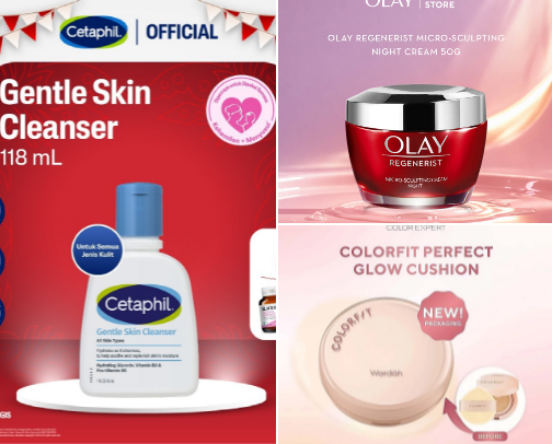 Skincare & Makeup cover photo collage