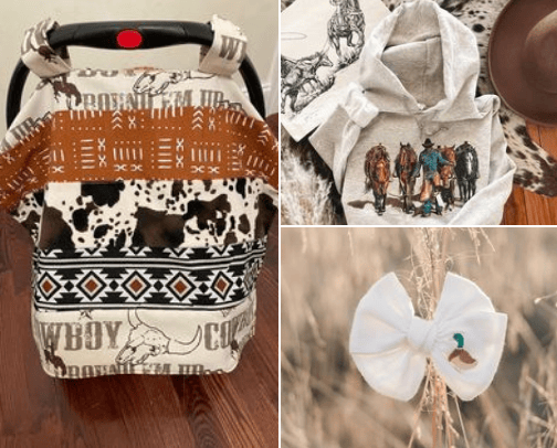 Western baby stuff cover photo collage