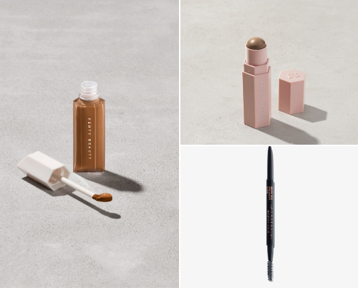 Daily makeup items for on-the-go women cover photo collage