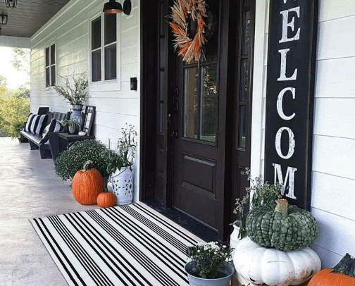 Home Depot Fall Decor for porch cover photo collage