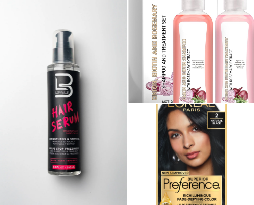 Hair Products cover photo collage