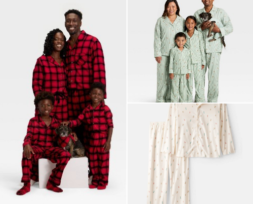 Pajamas for the whole Family cover photo collage