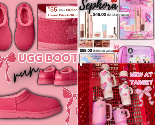 All Pink January New Years Girls Favorite Items Blowout Sale cover photo collage