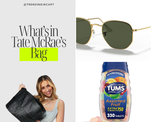 Tate McRae’s Bag cover photo collage