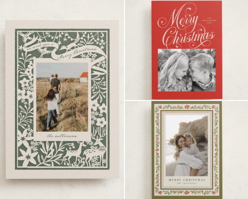 🎄 Sparkle & Joy: My Favorite 2025 Holiday Photo Cards from Minted ✨ cover photo collage