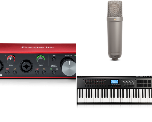 MUSIC STUDIO EQUIPMENT LIST (PRO LEVEL) cover photo collage