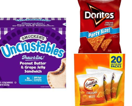 Snack food cover photo collage