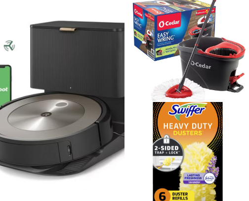 Cleaning necessities cover photo collage