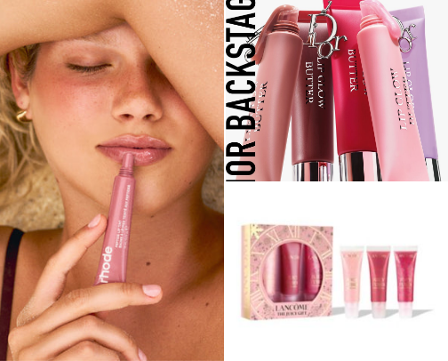 lip glosses and lip balm💖 cover photo collage