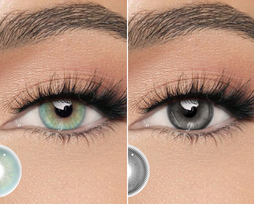 Color contacts cover photo collage