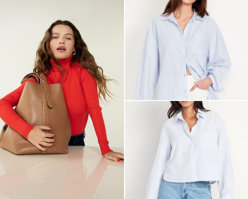 Corporate Girl X Old Navy cover photo collage