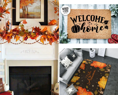Fall season affordable home items cover photo collage