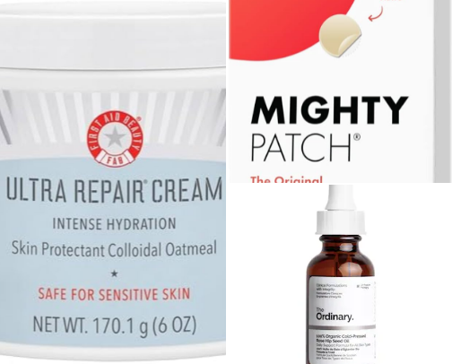 Skincare faves 🧴 cover photo collage