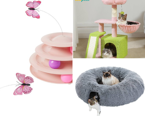Crazy cat mom- cat approved toys cover photo collage