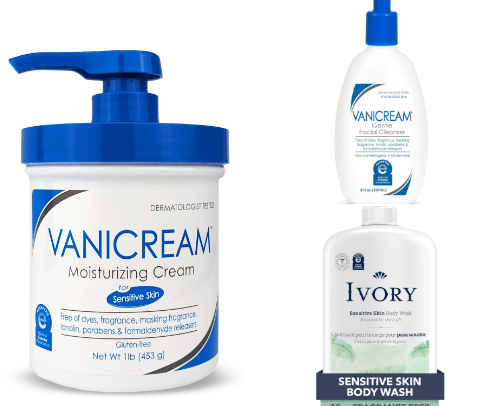 Skin Care for Sensitive Skin cover photo collage