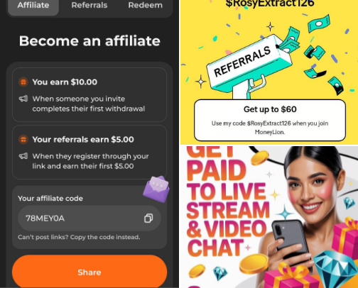 Cash & Rewards | Referral Links - Earning Apps & Sites cover photo collage
