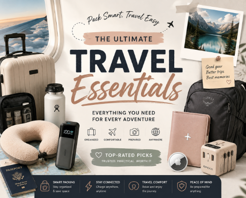 ✈️ Best Travel Essentials for Every Trip (2026) cover photo collage