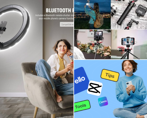 🎥Top vlogging accessories to improve your content in any social media 📸🔥💯 cover photo collage