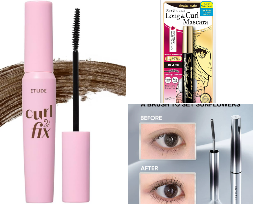 Mascara for straight lashes cover photo collage