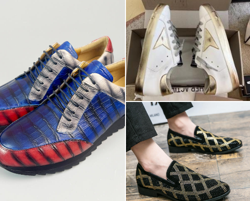 Sepatu pria dengan gaya trendi tahun ini cover photo collage